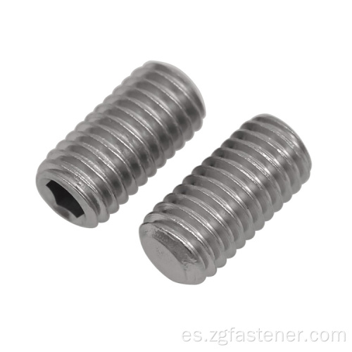 Acero inoxidable DIN913 DIN914 DIN915 DIN916 Tornillo de arbustero de la cabeza del zócalo hexagonal Tornillo con punto de cono